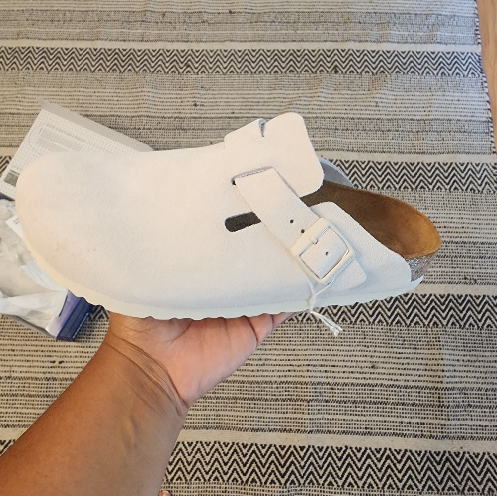 Birkinstock Boston Antique White Size 39 Narrow Fit